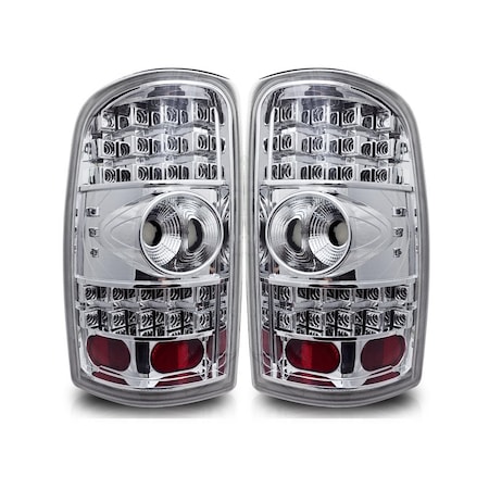 Winjet Led Tail Lights - Chrome / Clear CTWJ-0007-CC